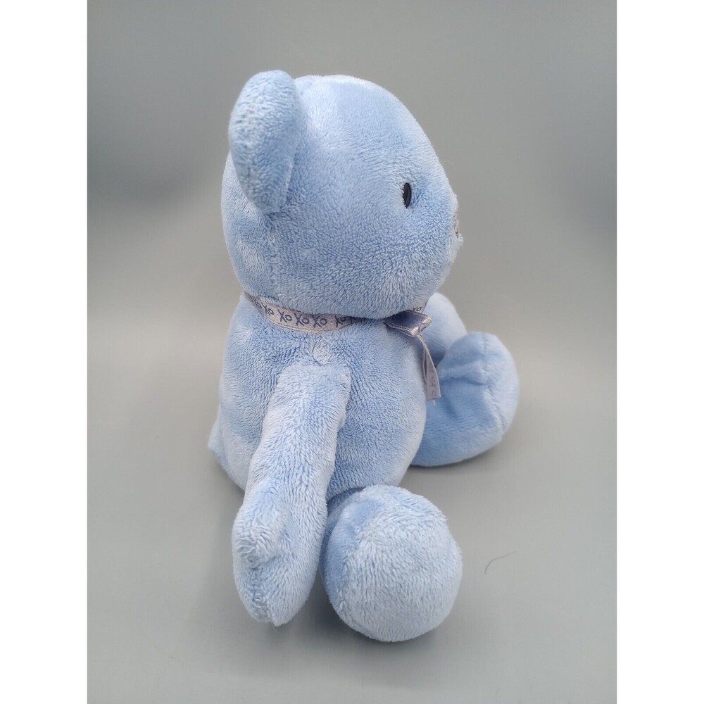 Carter's Classics Baby Blue Teddy Bear Rattle Plush Infant Toy Prestige Toys - Picture 3 of 11
